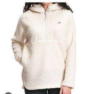 The North Face white Sherpa pullover XL